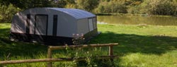 mobile home in burgundy nature